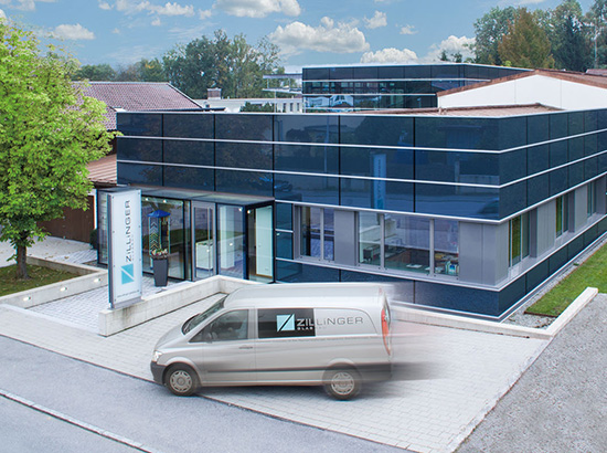 Zillinger Gebäude & Lieferwagen